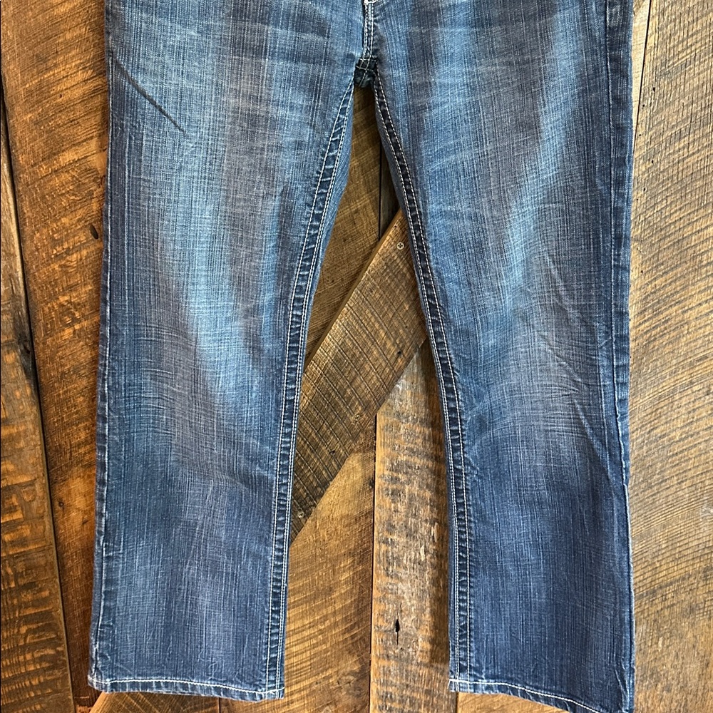BKE Denim Justin Size 32S 3 Button Fly Flap Back Pockets Bootcut -E4 - Picture 5 of 13
